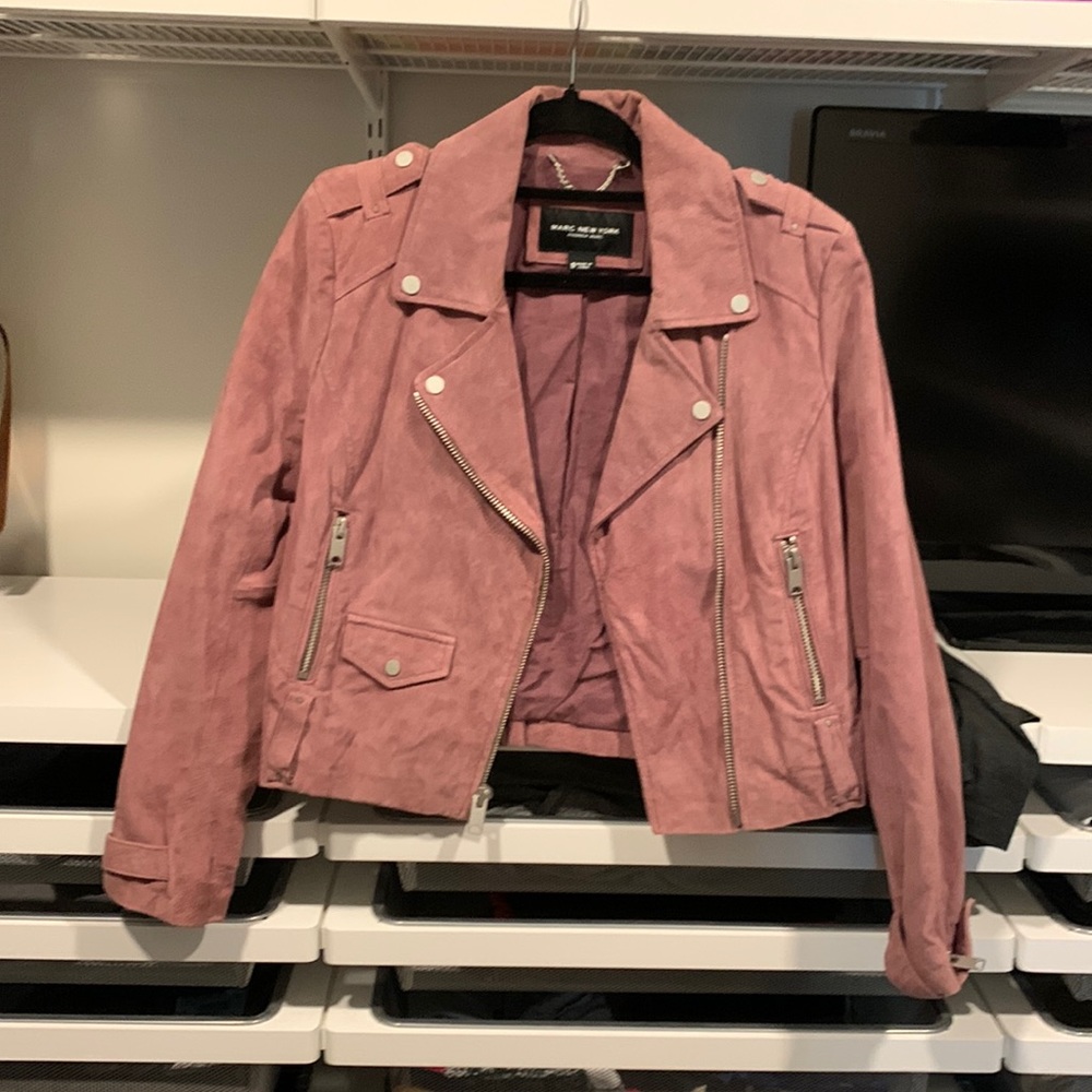 Mauve Real Suede Moro Jacket
